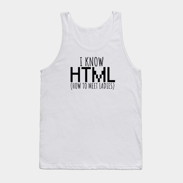 I know html - ladies Tank Top by maxcode